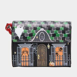 Betsey Johnson Kitsch Forever Home Wallet Black/Multi NWT